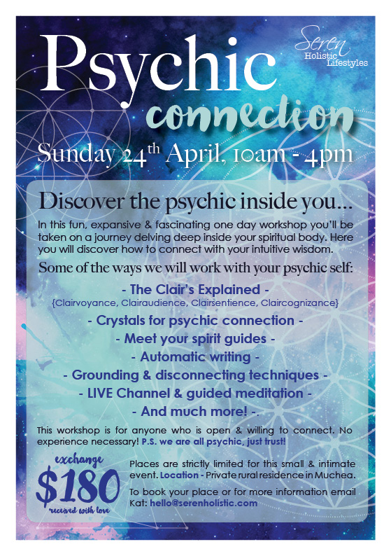 Psychic Connection Wrkshop A5 - Seren Holistic Lifestyles